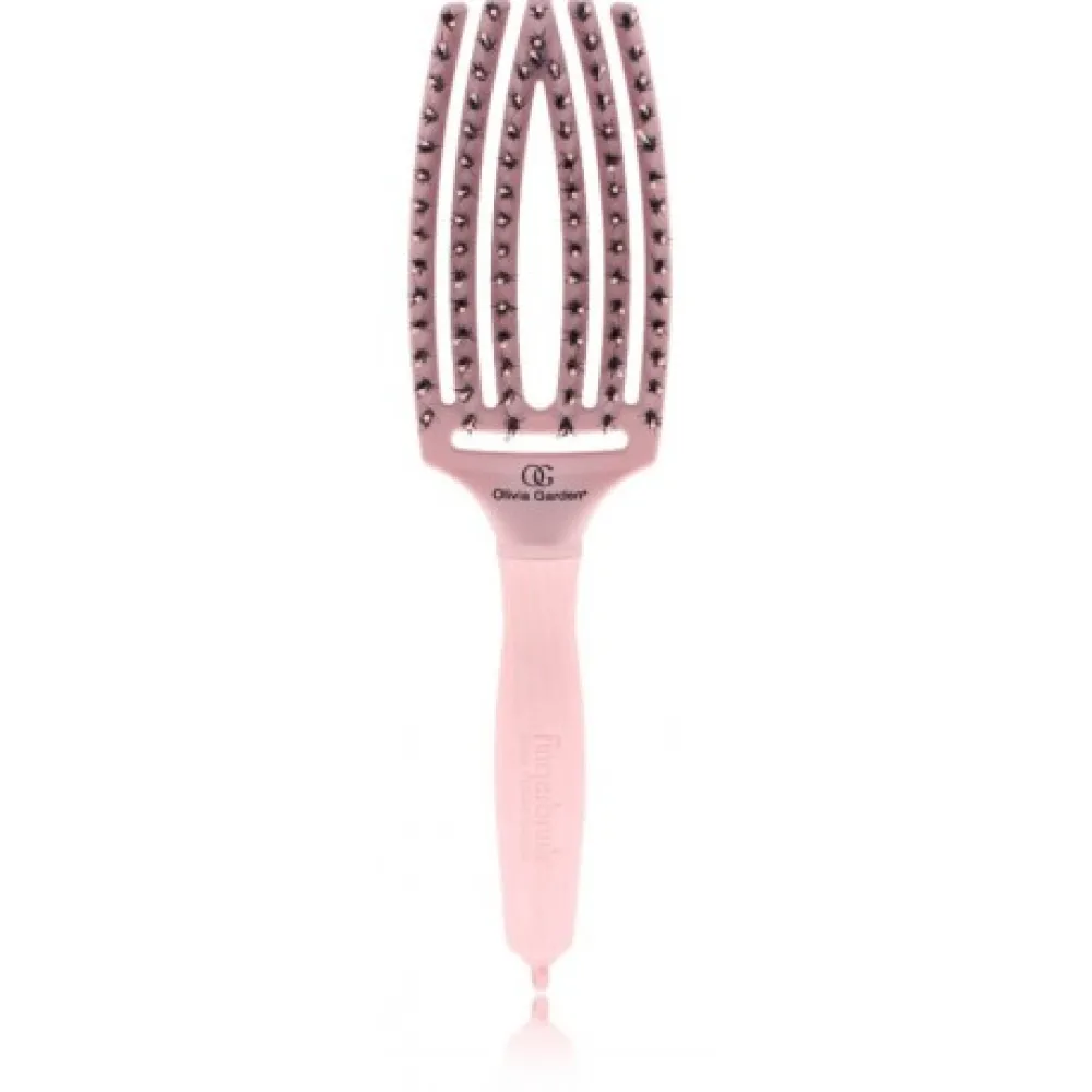 Olivia Garden Fingerbrush PASTEL PINK Combo Medium - brosse à cheveux