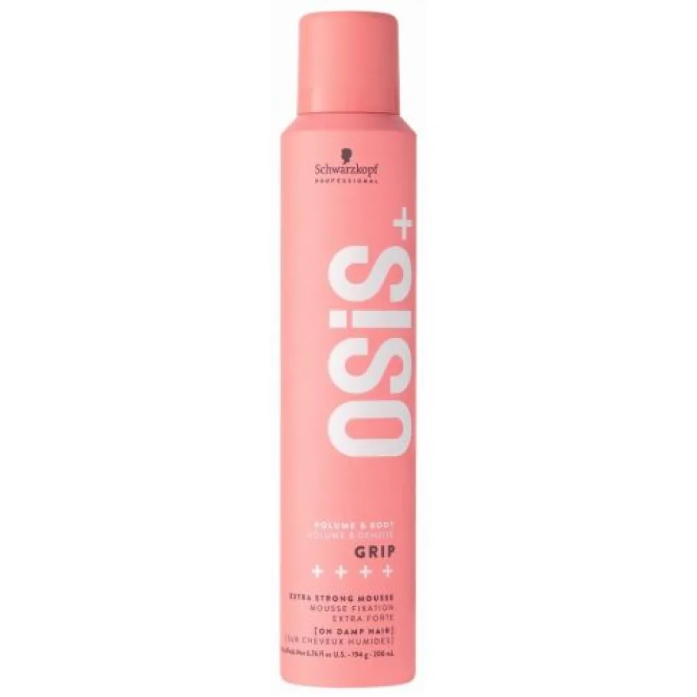 Schwarzkopf Professional OSIS+ Grip Mousse Extra Strong - Mousse coiffante tenue extra longue, 200 ml