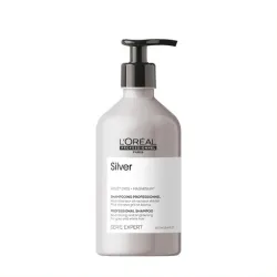 L'Oréal Professionnel Serie Expert Silver Shampoo – Shampooing neutralisant pour cheveux gris ou décolorés, 500 ml