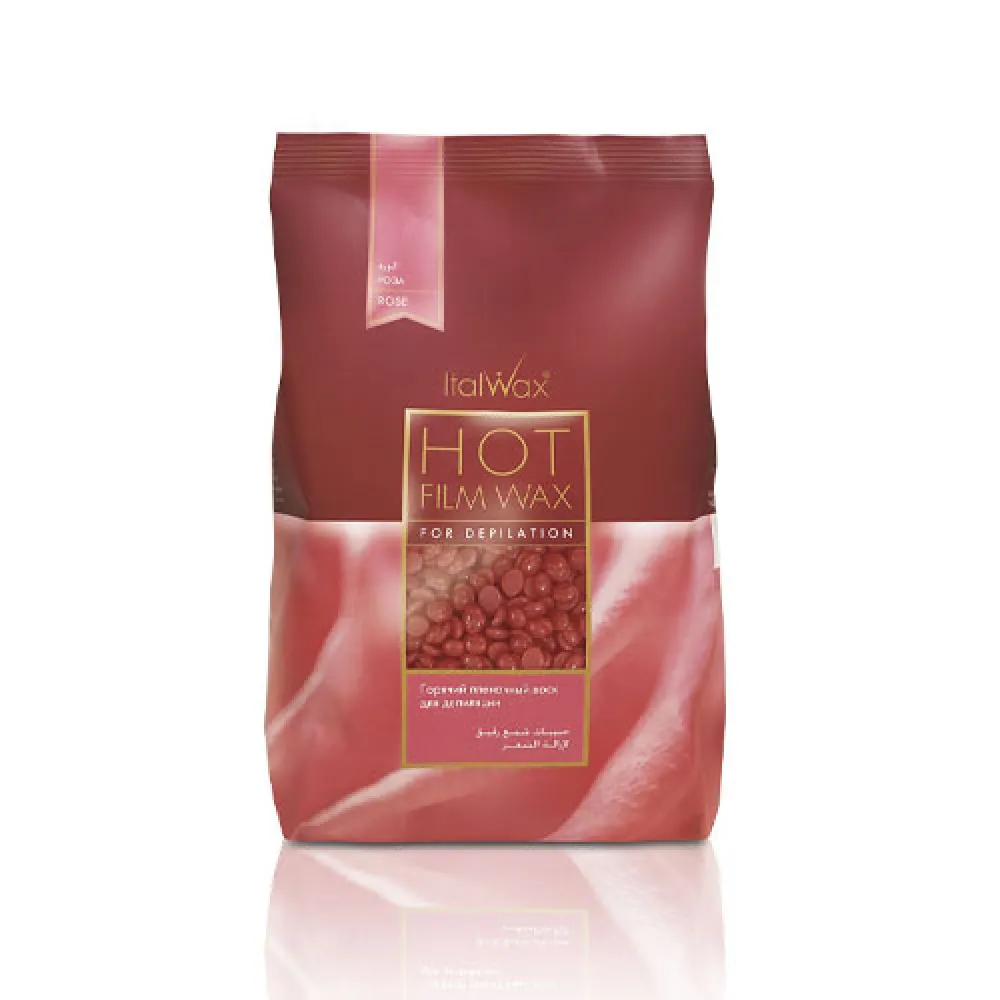 ItalWax Hot Film Wax ROSE - Cire film transparente ROSE, 1000 g