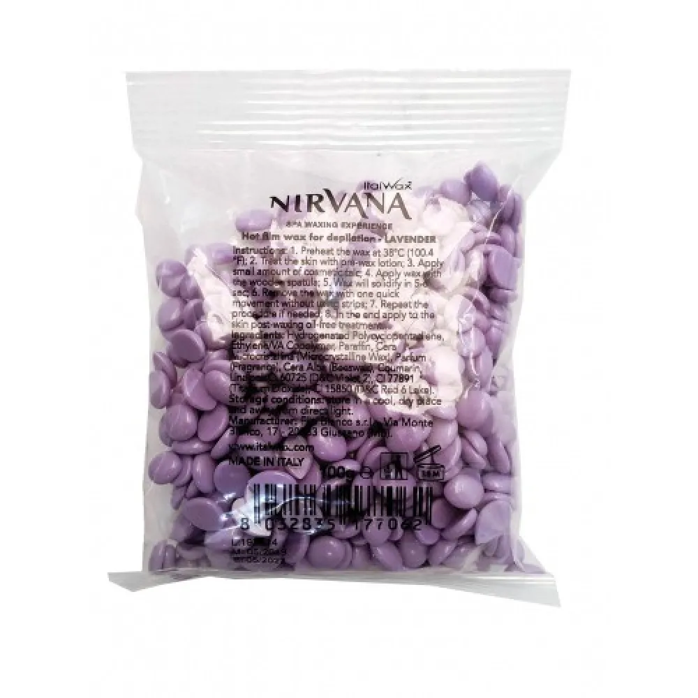 ItalWax Nirvana Lavender Wax, cire filmogène en granulés, 100 g