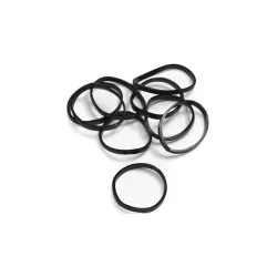 Lot de 50 élastiques pour cheveux, noirs