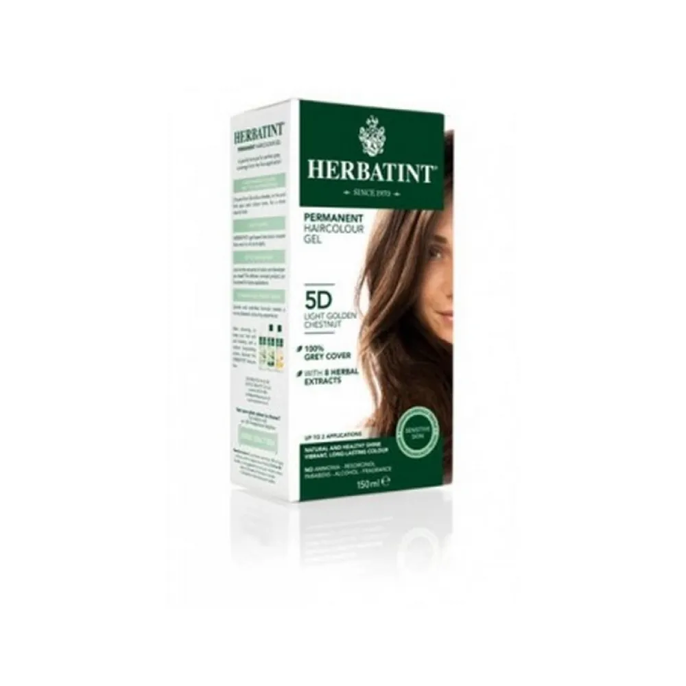 HERBATINT coloration végétale en gel longue tenue - 5D (Châtain doré clair)
