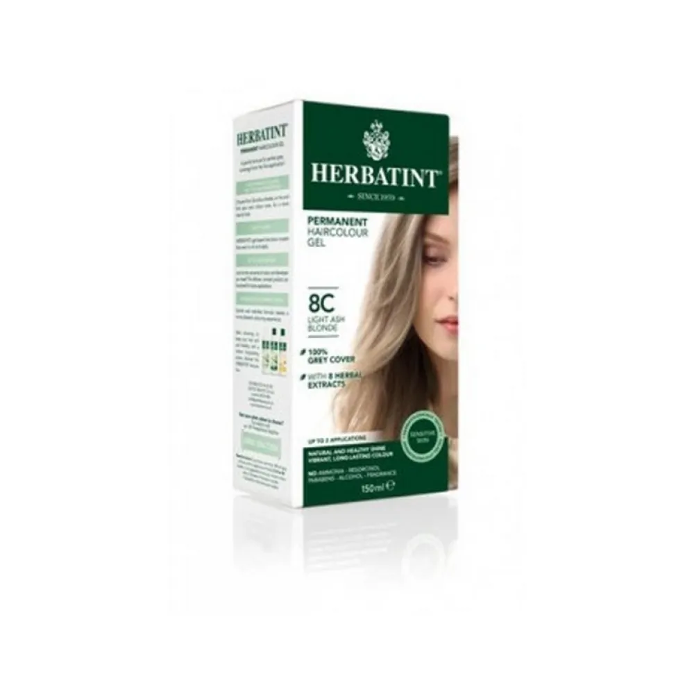 HERBATINT Coloration gel végétale longue tenue - 8C (Blond clair cendré)