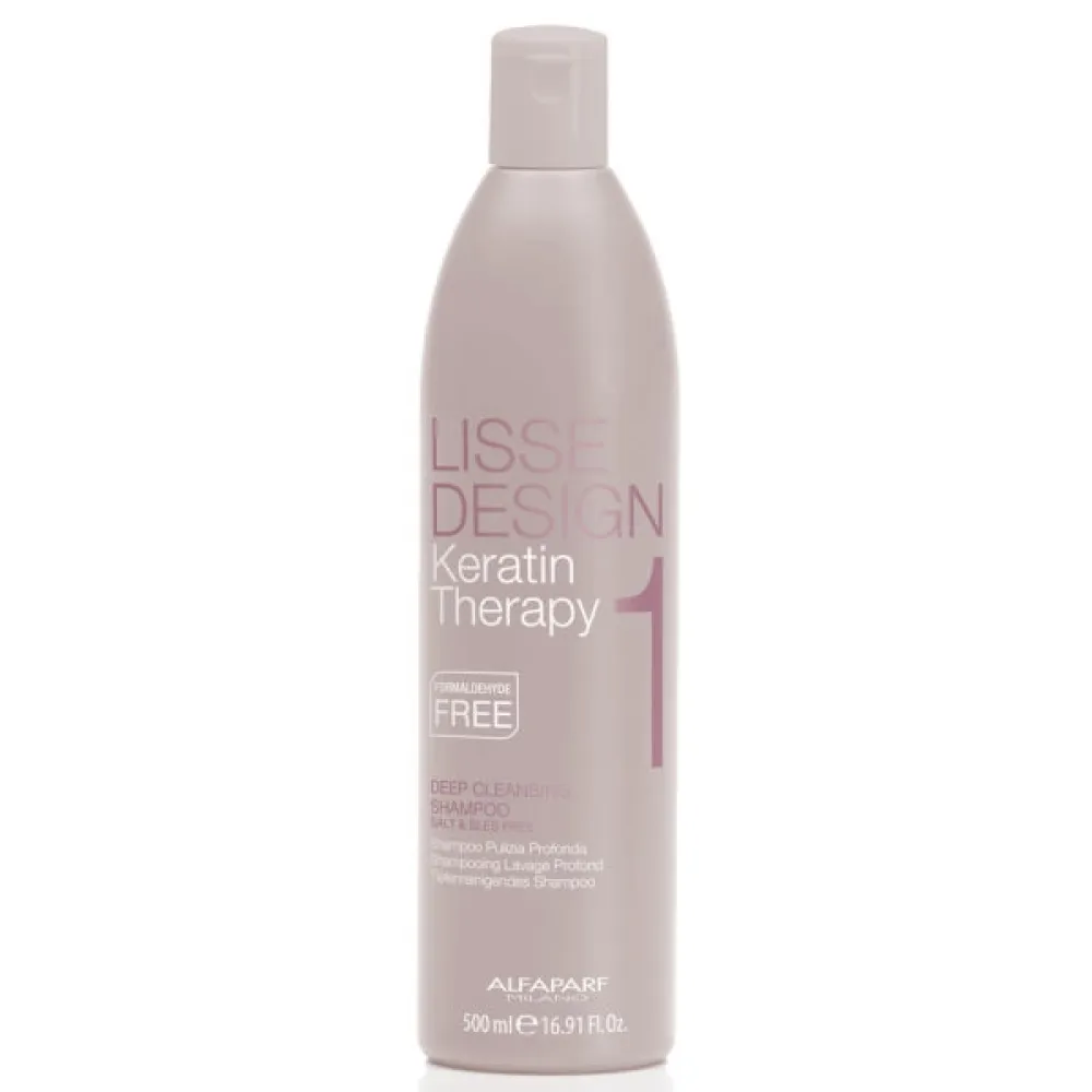Alfaparf LISSE DESIGN Keratin Therapy DEEP CLEANSING Shampoo Nr.1 — Shampooing purifiant en profondeur, 500 ml