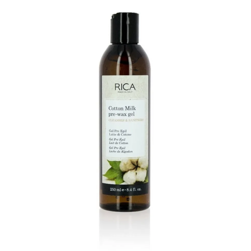 RICA Cotton Milk Gel pré-épilatoire – Gel à l'extrait de coton, 250 ml