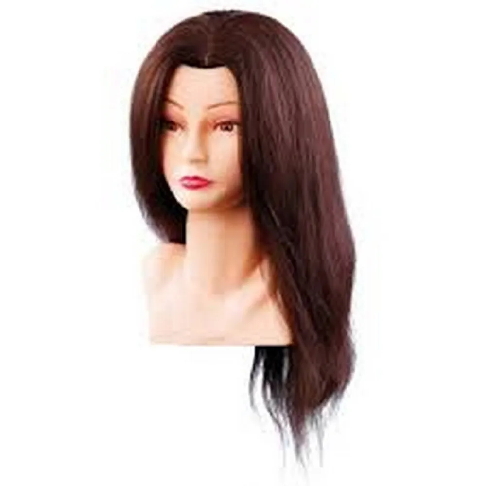 Tête de mannequin Ellen à cheveux naturels – 40 cm