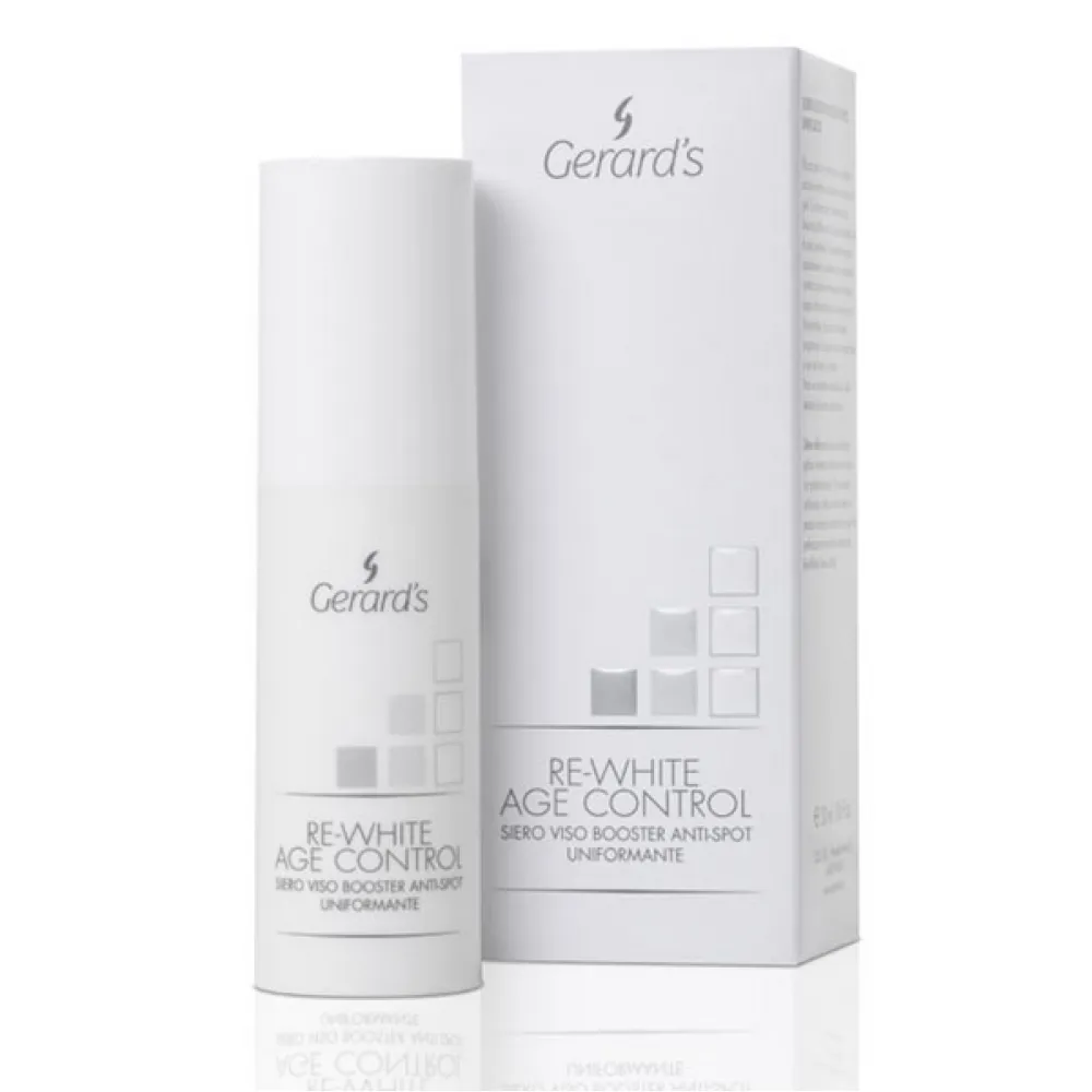 GERARD'S RE-WHITE AGE CONTROL Anti Spot Face Booster — Sérum anti-âge uniformisant du teint contre les taches pigmentaires, 30 ml