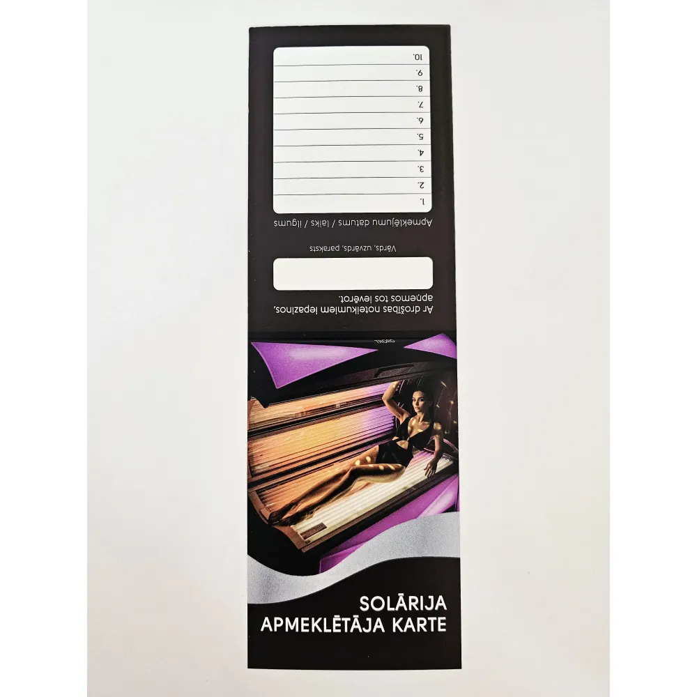 Carte visiteur pour solarium