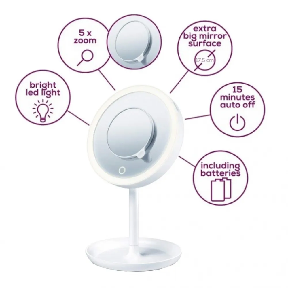 BEURER miroir cosmétique + miroir magnétique