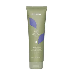 ECHOSLINE NO YELLOW Mask - Masque neutralisant les reflets jaunes pour cheveux clairs, décolorés ou gris, 300 ml