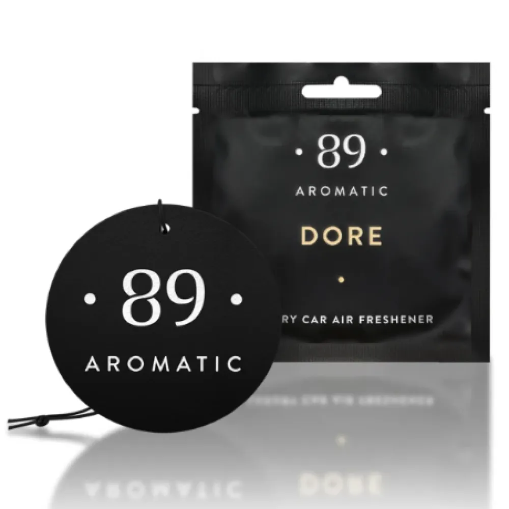 AROMATIC 89 - Désodorisant d'air en papier suspendu, doré