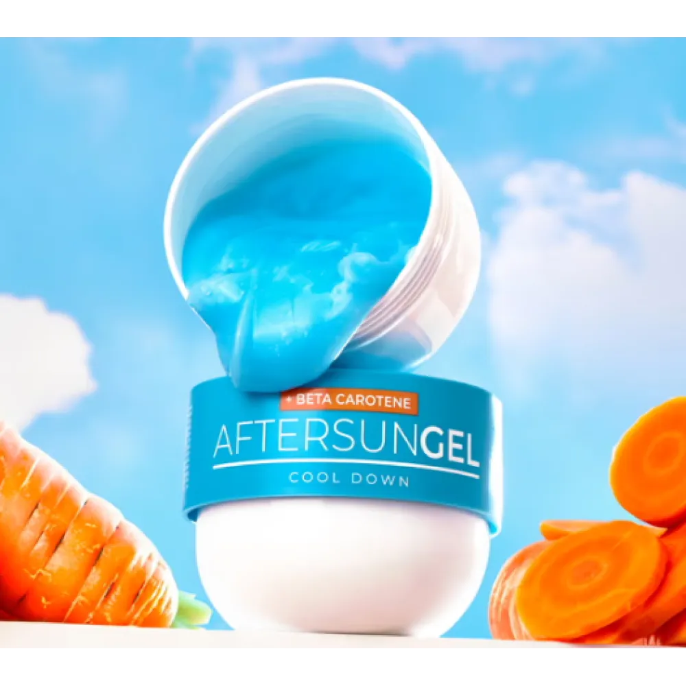 BYROKKO Shine Brown Beta Carotene After Sun Gel – Gel rafraîchissant après-soleil pour la peau, 200 g