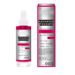 Bielenda Advanced Therapy Gommage Visage Progressif Stimulateur au Rétinol 0,4%, AHA & Acide Bionique - Skrubis sejai 003, thérapie stimulante, 30 ml