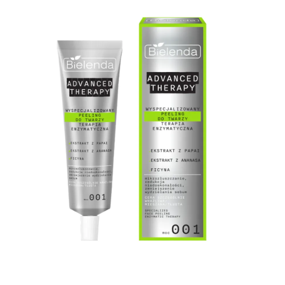 Bielenda Advanced Therapy Face Peeling 001 — Peeling visage enzymatique, 30 ml