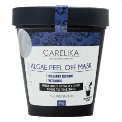 CARELIKA Algea Peel Off Mask Bilberry — masque peel-off filmogène pour peau sensible sujette à la couperose, 25 g