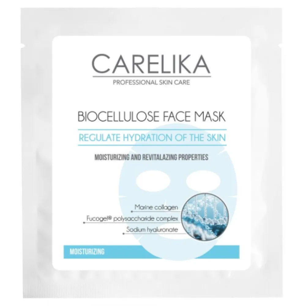 CARELIKA Masque visage en biocellulose hydratant et revitalisant, 8 ml