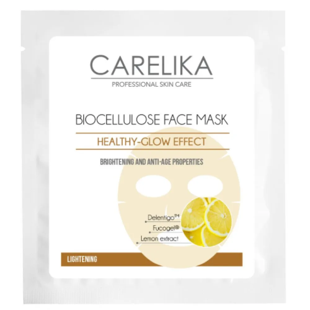 CARELIKA Masque Visage Biocellulose Éclaircissant à la Vitamine C, 8 ml