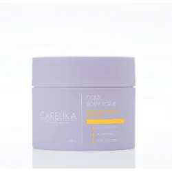 CARELIKA Gommage corporel Gold — aux paillettes dorées, extrait de caviar et glycérine végétale, 200 ml