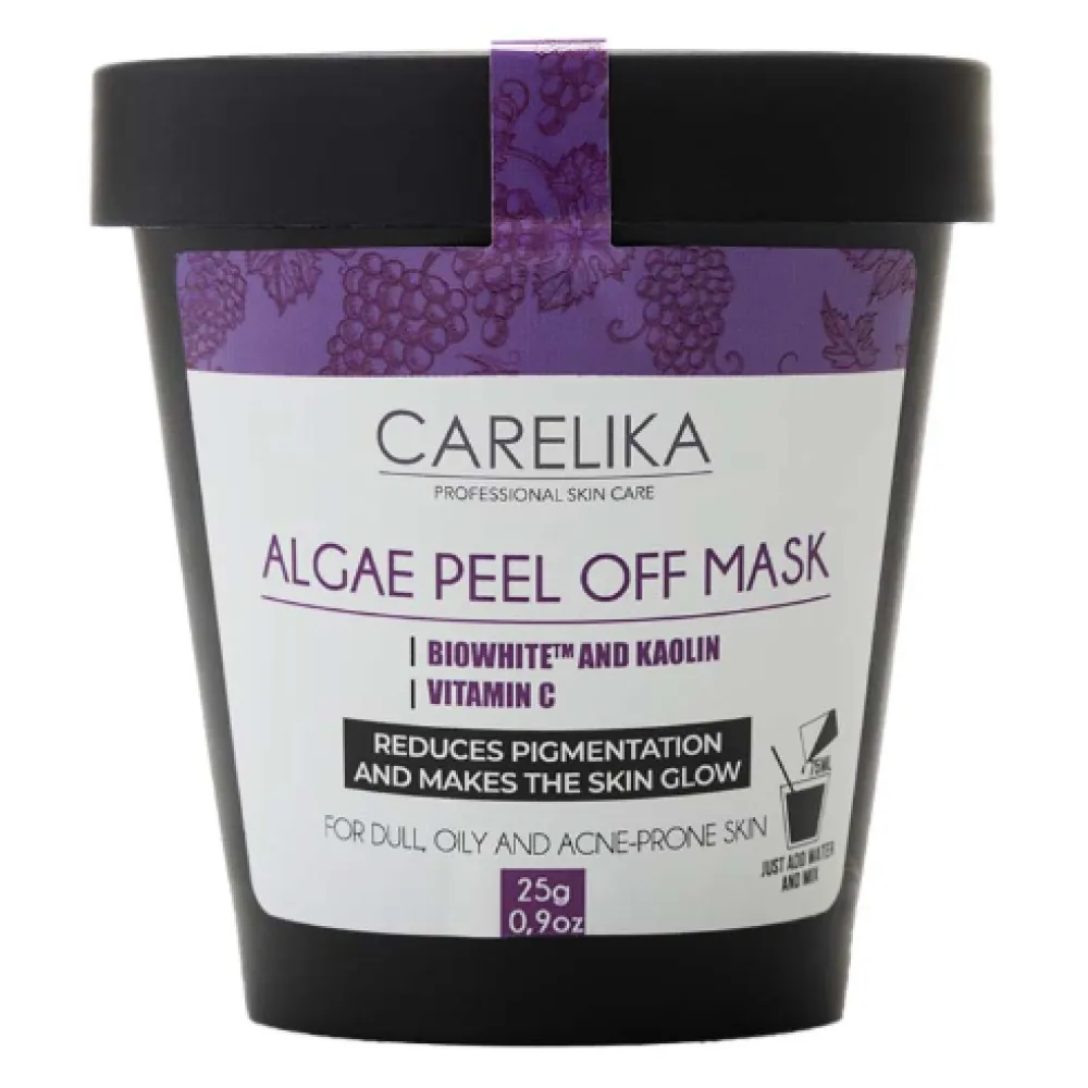 CARELIKA Algea Peel Off Mask Biowhite and Vitamin C - Masque peel-off plastifiant éclaircissant à la vitamine C, 25 g