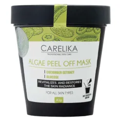 CARELIKA Algea Masque peel-off filmogène, régénérant et hydratant à l'extrait de concombre, 40 g