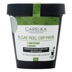 CARELIKA Algea Masque Peel-Off Extrait de Kiwi - Masque filmogène régénérant et antioxydant au kiwi, 40 g