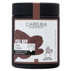 CARELIKA Masque Shaker Peel-Off Argan-Ghassoul — Masque d'argile, 20 g
