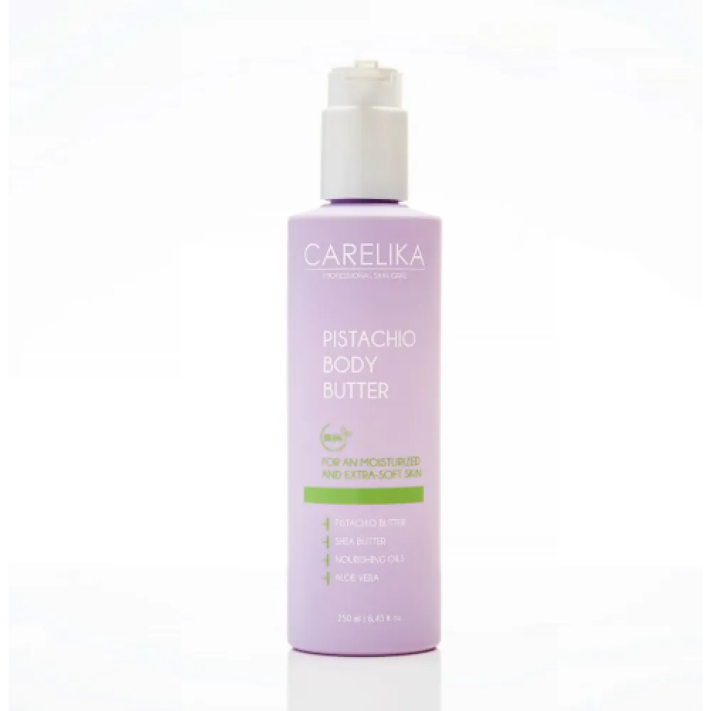 CARELIKA Beurre Corps Pistache — Hydratant et nourrissant, aux propriétés adoucissantes pour la peau, 250 ml