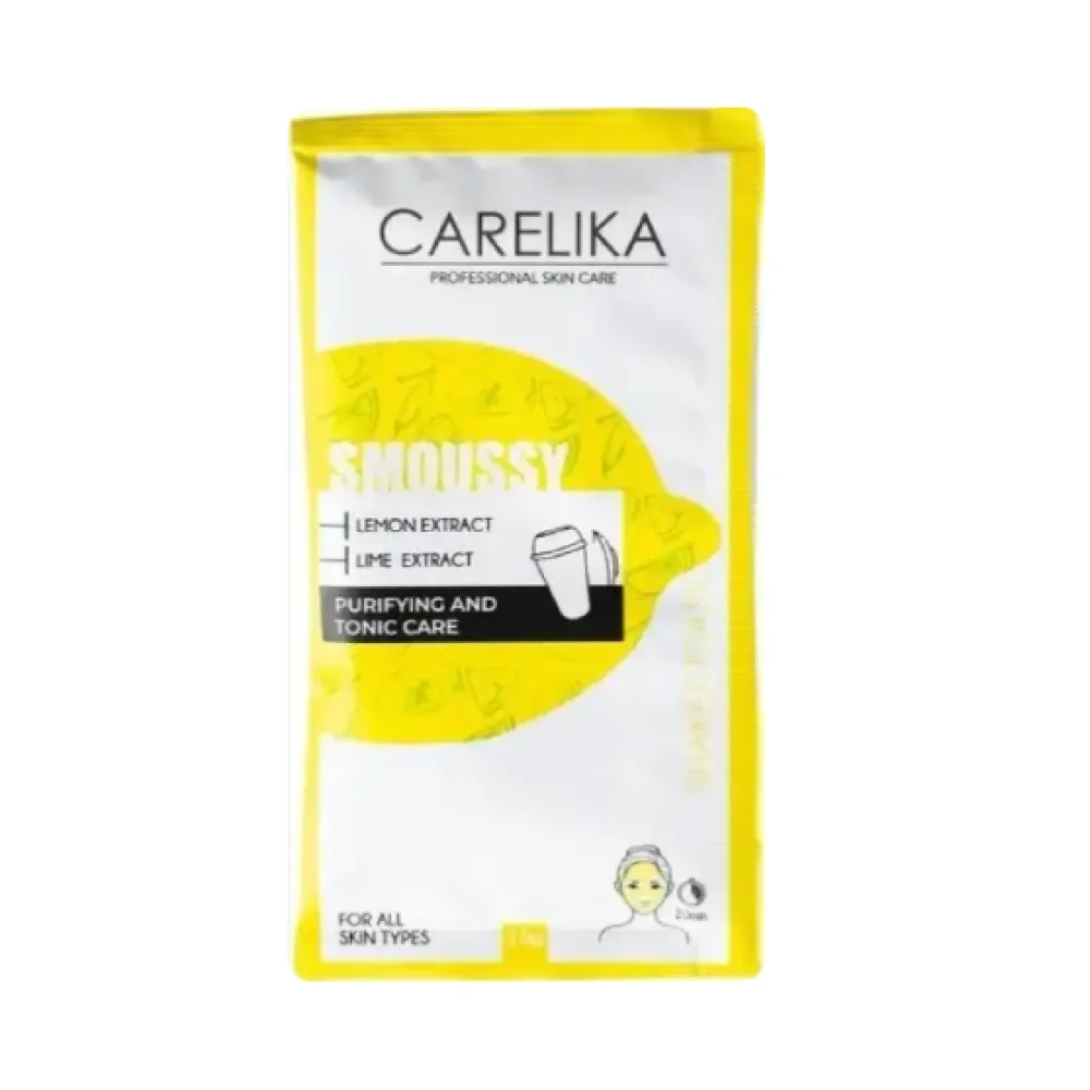 CARELIKA Shaker Smoussy Mask Lemon-Lime — Masque moussant tonifiant et purifiant citron-lime, 15 g
