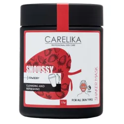 CARELIKA Shaker Smoussy Mask Strawberry — masque mousse à la fraise rafraîchissant et purifiant, 15 g