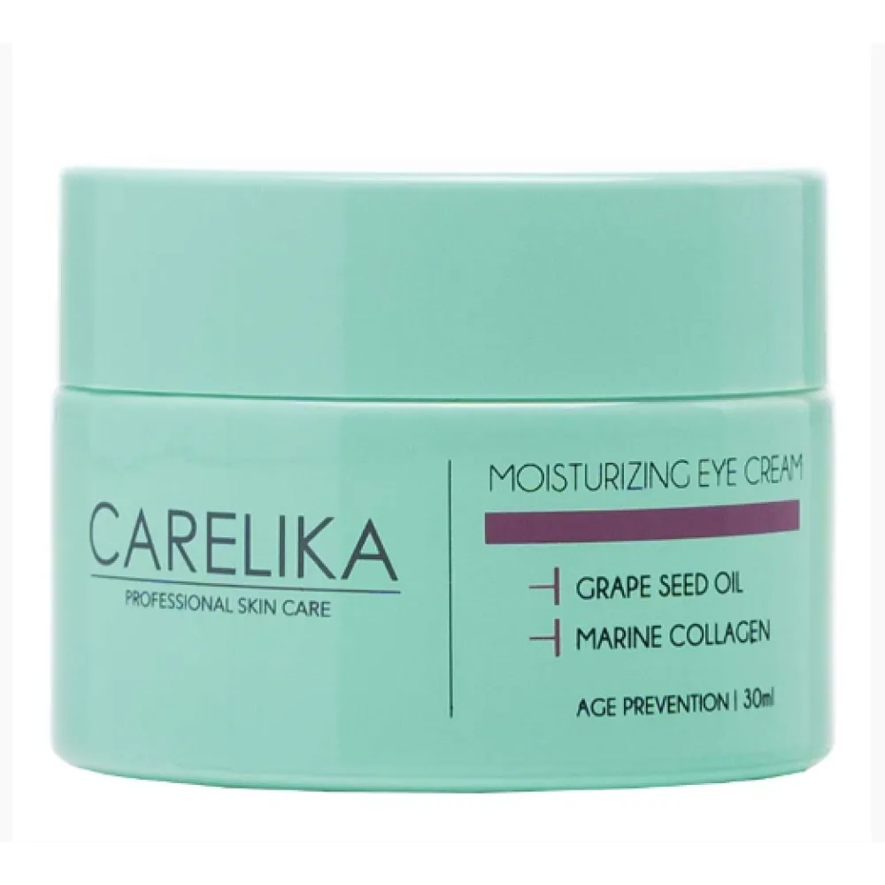 CARELIKA Crème hydratante pour le contour des yeux – au collagène marin et extraits végétaux, 30 ml