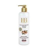 H&B Moist & Shine Argan Oil Hair Cream No-Rinse – Crème capillaire hydratante et brillante à l'huile d'argan et silicone, sans rinçage, 400 ml