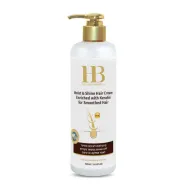 H&B Moist & Shine Crème capillaire au silicone sans rinçage, enrichie en kératine — Hydratante et apportant brillance, 400 ml