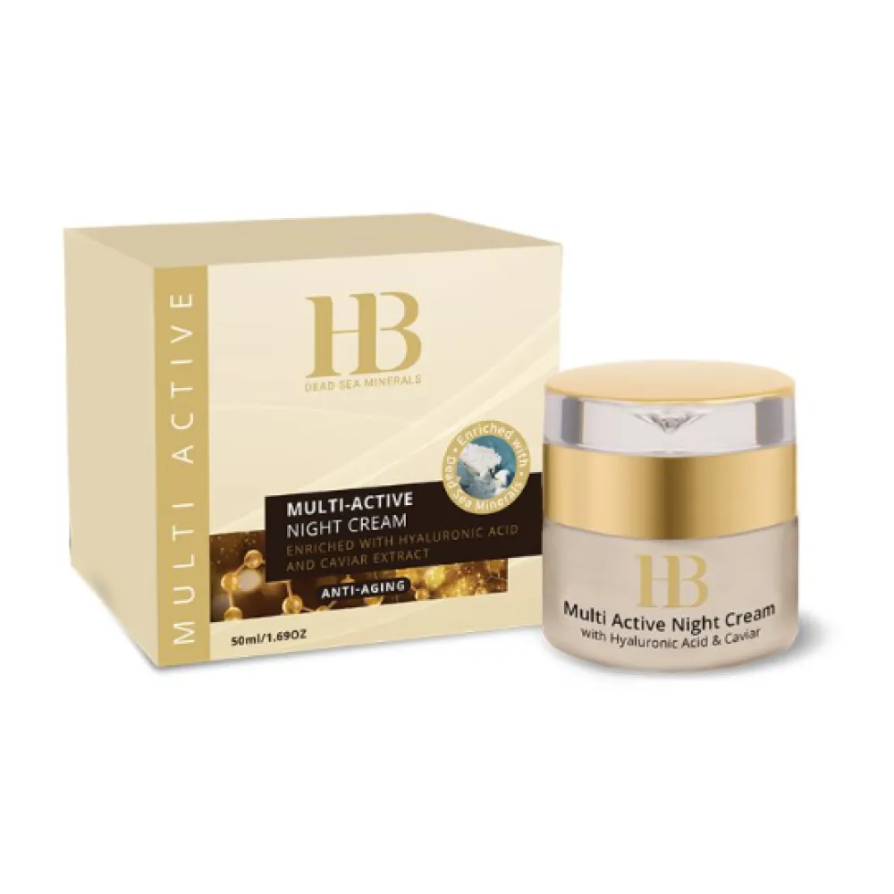 H&B PREMIUM LINE Crème de nuit multi-active avec acide hyaluronique et extrait de caviar