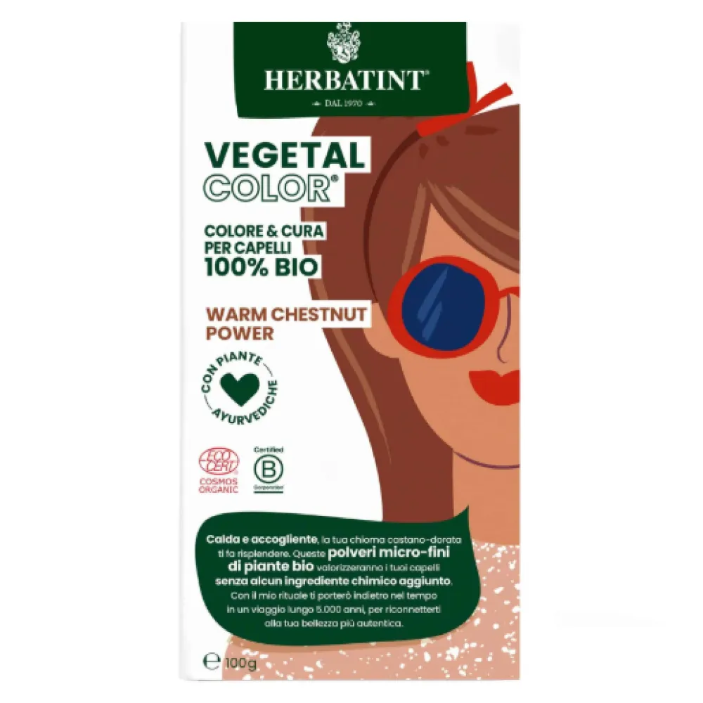HERBATINT Vegetal Color – Coloration capillaire biologique (Châtain chaud intense / Brun)