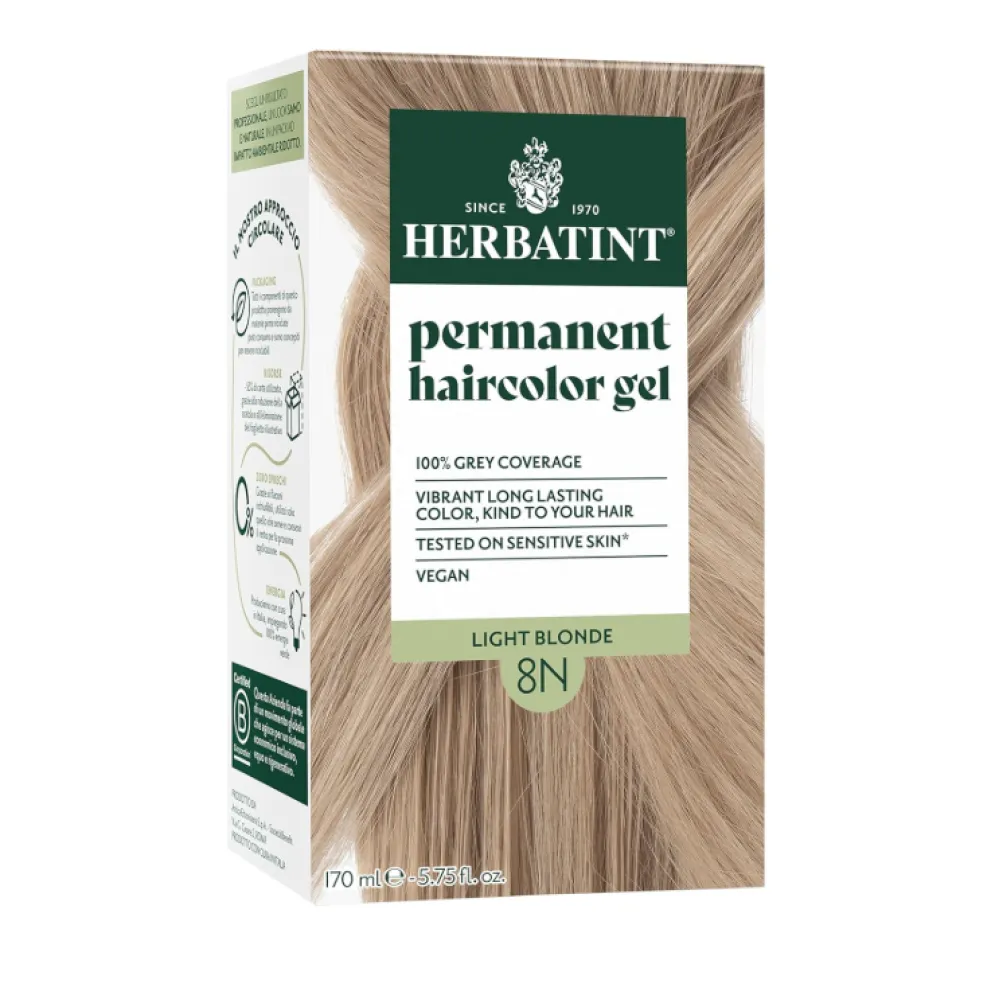 HERBATINT coloration gel végétale naturelle longue tenue - 8N (Blond clair)
