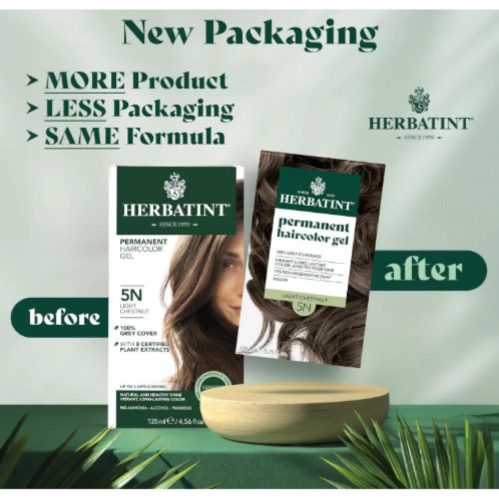 HERBATINT coloration gel végétale naturelle longue tenue - 5N (Châtain clair)