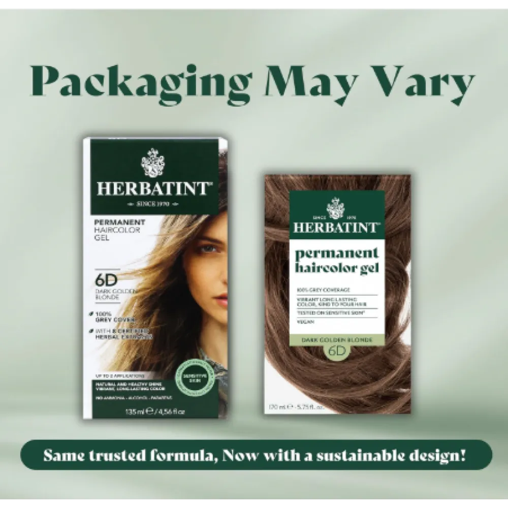 HERBATINT coloration végétale en gel longue tenue - 6D (Blond foncé doré)