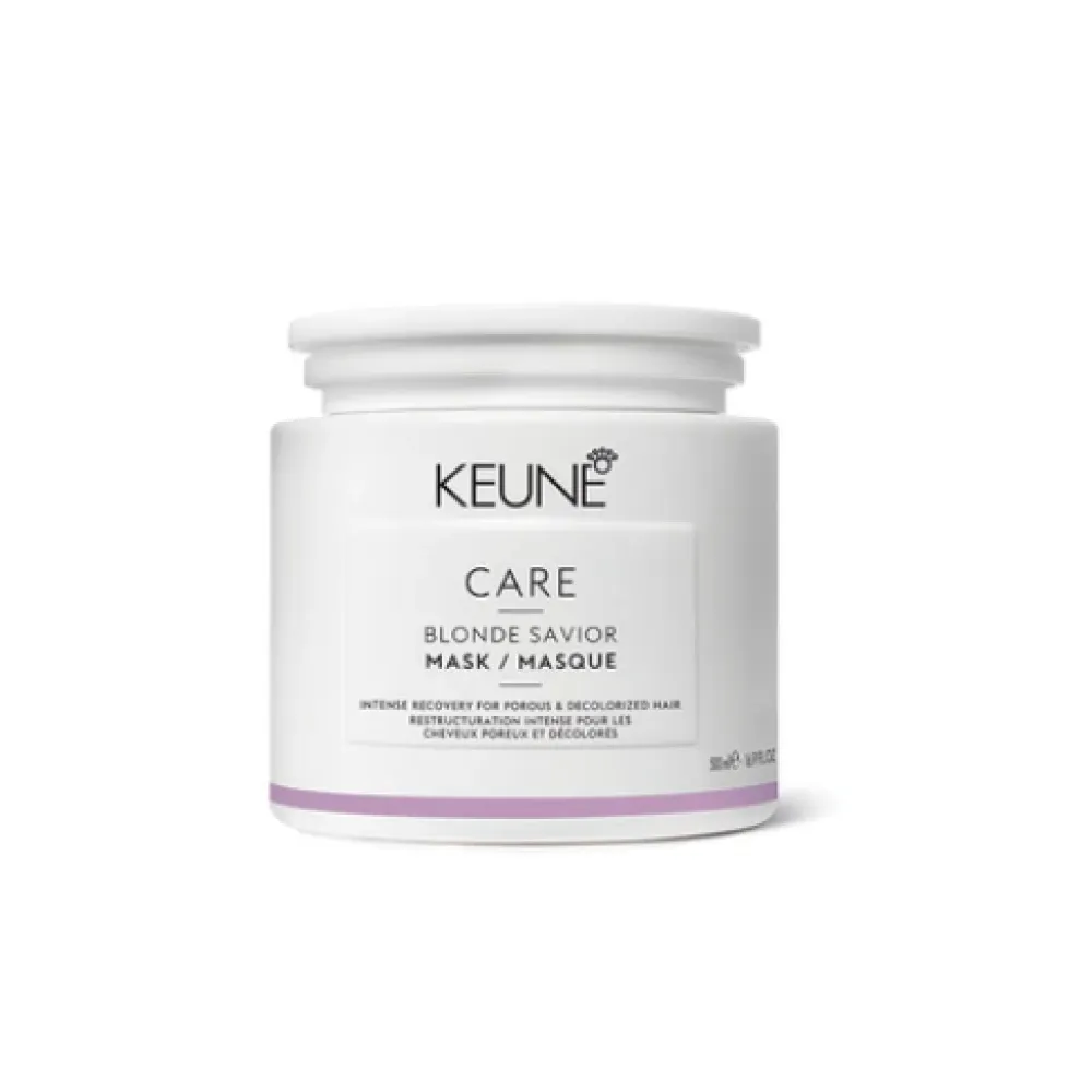KEUNE Care Blonde Savior Mask - Masque pour cheveux poreux et décolorés, 500 ml