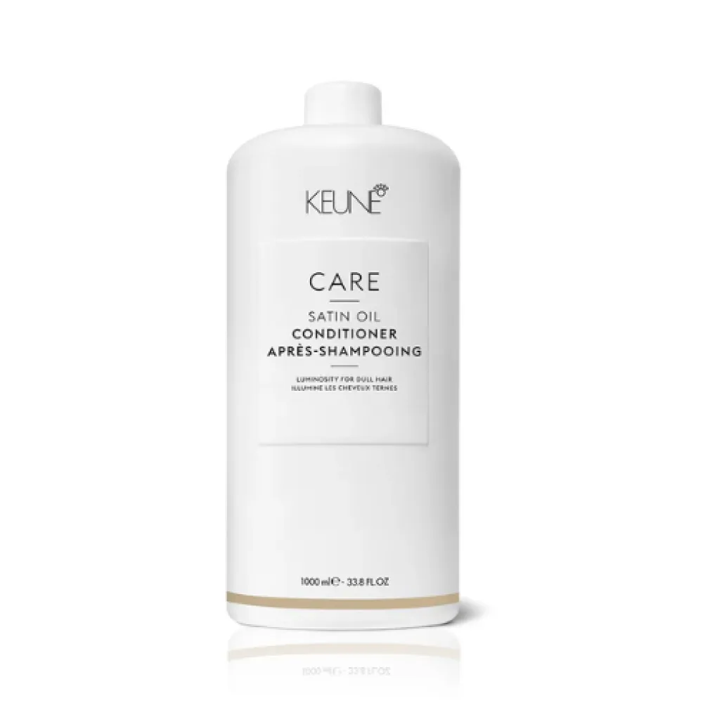 KEUNE Care Satin Oil Conditioner - Après‑shampoing pour cheveux soyeux et brillants, 1000 ml