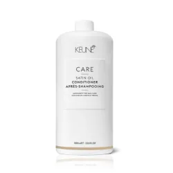 KEUNE Care Satin Oil Conditioner - Après‑shampoing pour cheveux soyeux et brillants, 1000 ml