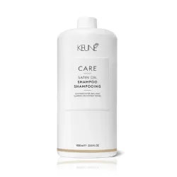 KEUNE Care Satin Oil Shampoo - Shampooing pour cheveux soyeux et brillants, 1000 ml