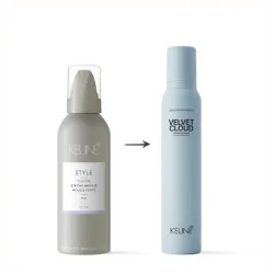 KEUNE Style VELVET CLOUD - Mousse volumisante tenue forte, 200 ml