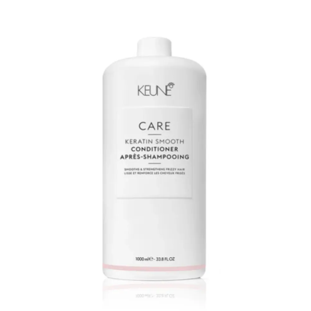 KEUNE Care Keratin Smooth Conditioner - Après-shampoing lissant à la kératine, 1000 ml