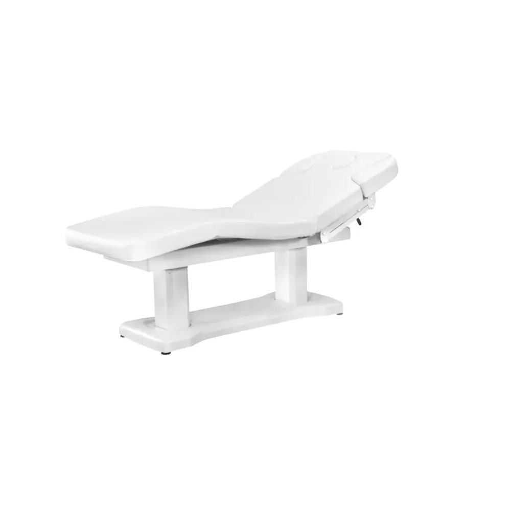 Table esthétique Azzurro 818A à 4 moteurs, blanche, chauffante