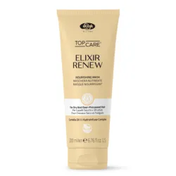 Lisap Milano Top Care ELIXIR Renew Mask — Masque régénérant pour cheveux chimiquement traités et abîmés, 200 ml