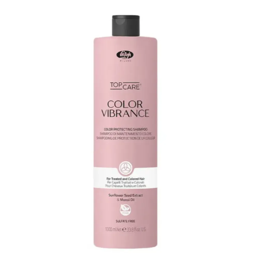 Lisap Color Vibrance Shampoing protecteur de couleur pour cheveux colorés, 1000 ml