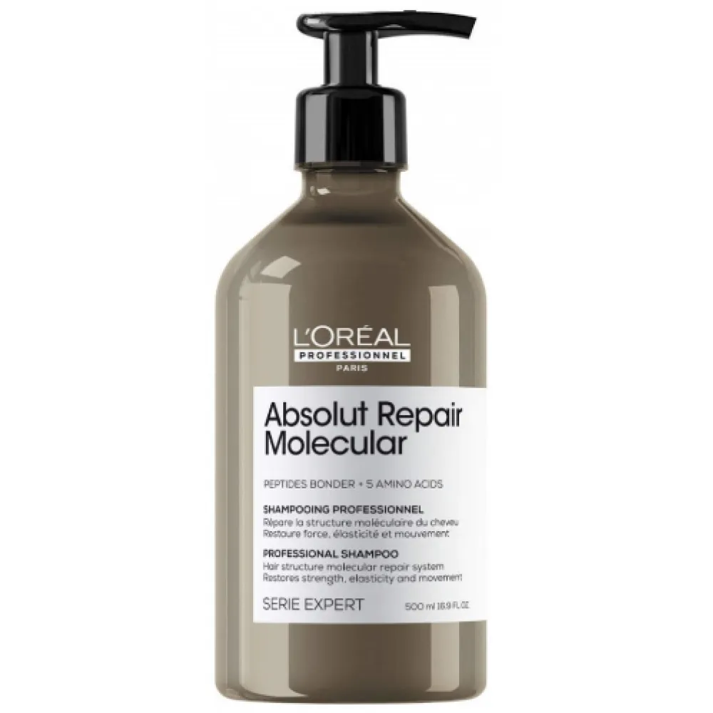 L'Oréal Professionnel Serie Expert Absolut Repair Molecular Shampoo — Shampooing moléculaire pour réparation profonde des cheveux, 500 ml