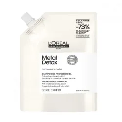 L'Oréal Professionnel Serie Expert Metal Detox Shampoo - Système professionnel de shampooing crémeux éliminant les dépôts métalliques, 500 ml, RECHARGE