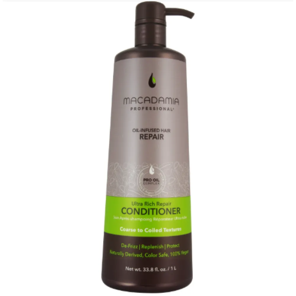 MACADAMIA Ultra Rich Repair Conditioner – Après‑shampoing ultra-hydratant et réparateur pour cheveux secs et abîmés, 1000 ml